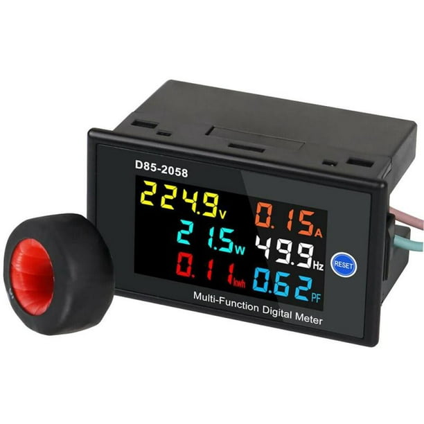 D52-2047 Multi-Function Electric Meter Digital Displayed Current Voltage Power Factor Meter AC200~450V Voltage Meter 